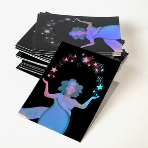 Holographic Star Magic Witch Sticker