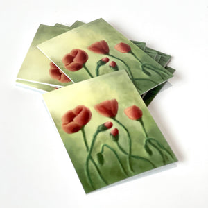 Red Poppies Flower Sticker