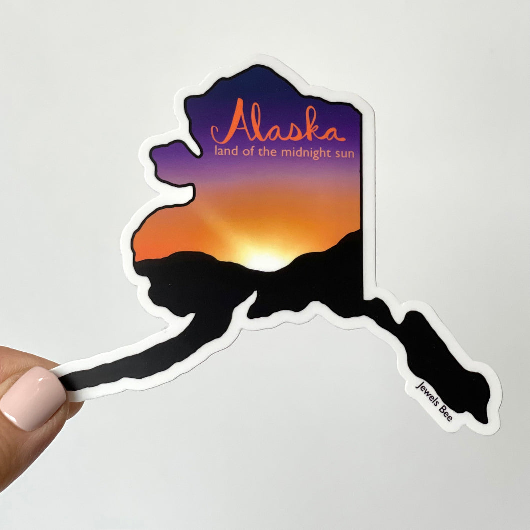 Alaska, Land of the Midnight Sun Sticker