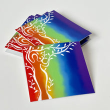Load image into Gallery viewer, Rainbow Tree Woman Sticker, Spiritual Sticker