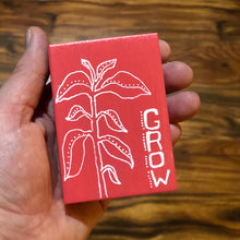 Load image into Gallery viewer, Painting of plant on wood block, Coral and white painting, Grow, painted wood block