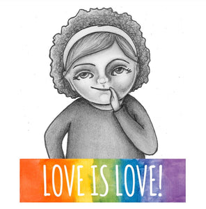 Love is Love Art, Love is Love Decor, Love is Love Print 8x8 inches, Pride Art, Coming Out Gift