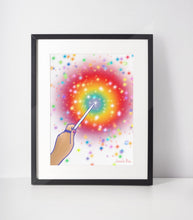 Load image into Gallery viewer, Magical Rainbow Pride 8x10 Art Print, Magical Empowerment Art, Fantasy Art, Magical Art Print, Witchy Decor, Rainbow Art Print