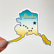 Load image into Gallery viewer, Alaska, Land of the Midnight Sun Sticker, Alaska Flag Sticker